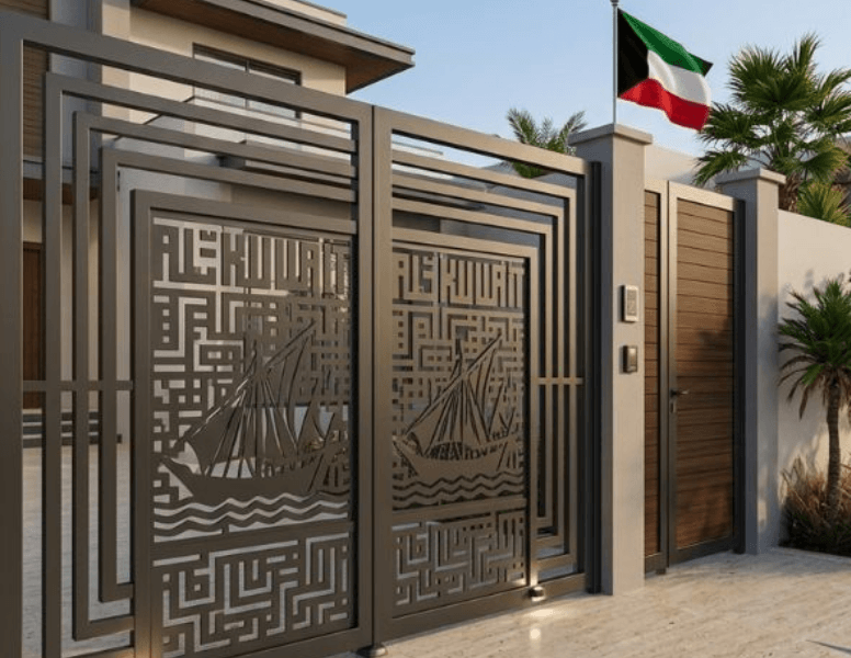 Haddad Muzallat Kuwait commercial steel canopy outdoor installation