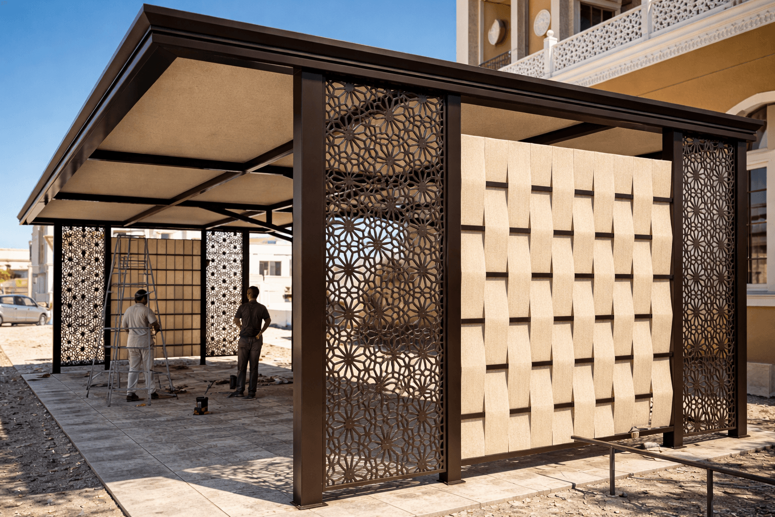 Aluminum shade Kuwait modern lightweight installation